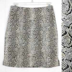 Vintage 90s Snakeskin Print Mini Tube Skirt, Going Out Skirt Size Small